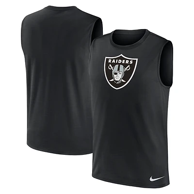 Men's Nike Black Las Vegas Raiders Blitz Legend Dri-FIT Muscle Tank Top