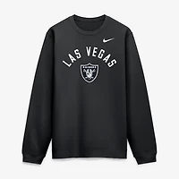 Sweat-shirt polaire Nike noir pour homme, modèle Las Vegas Raiders Defensive Leader Club