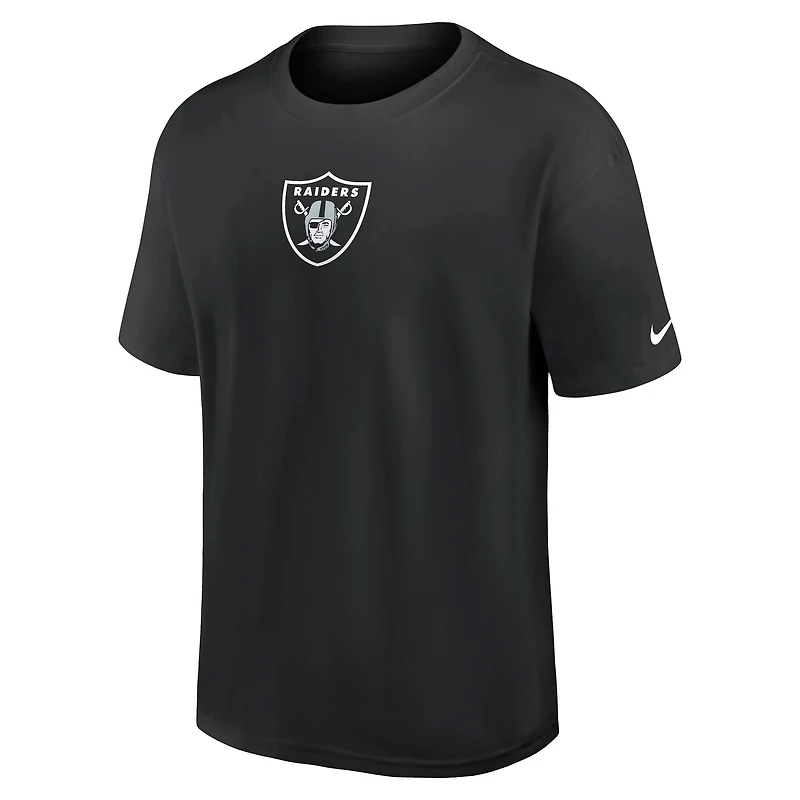 T-shirt Nike noir pour homme Las Vegas Raiders Dominate The Game Essential Max90