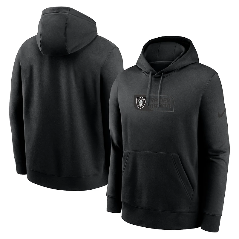 Men's Nike Black Las Vegas Raiders Edge Pack French Terry Club Pullover Hoodie