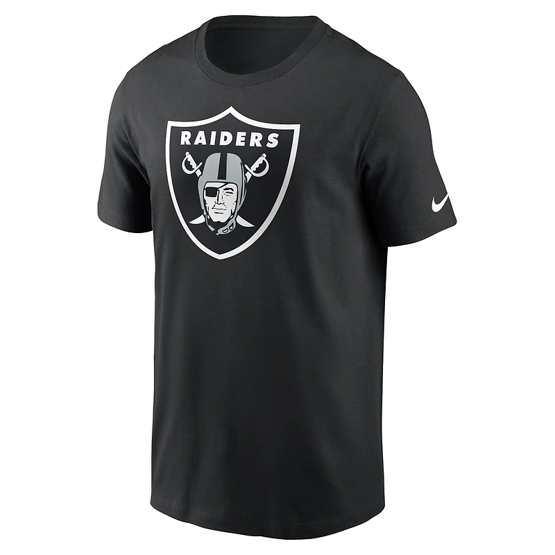 T-shirt Nike noir pour homme avec logo essentiel des Raiders de Las Vegas
