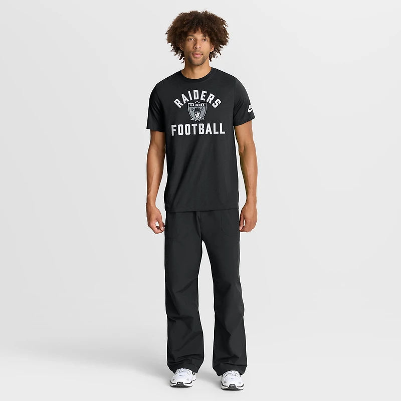 T-shirt Nike noir pour homme Las Vegas Raiders Favorable Timeline Tri-Blend