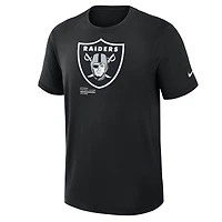 Men's Nike Black Las Vegas Raiders Left End Run Slub Dri-FIT T-Shirt