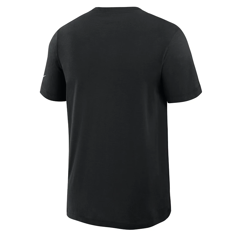 Men's Nike Black Las Vegas Raiders Left End Run Slub Dri-FIT T-Shirt