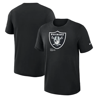Men's Nike Black Las Vegas Raiders Left End Run Slub Dri-FIT T-Shirt