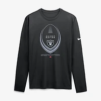 T-shirt à manches longues Nike Legend Icon Dri-FIT noir pour homme, Las Vegas Raiders