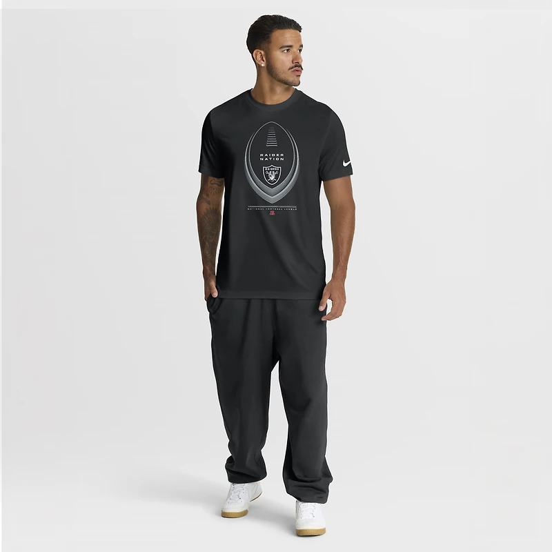 T-shirt Nike Dri-FIT Legend Icon des Raiders de Las Vegas, noir, pour homme