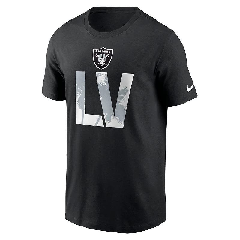 T-shirt essentiel local des Raiders de Las Vegas Nike noir pour homme