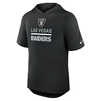 T-shirt à capuche Nike noir Las Vegas Raiders Lockup Tri-Blend pour homme