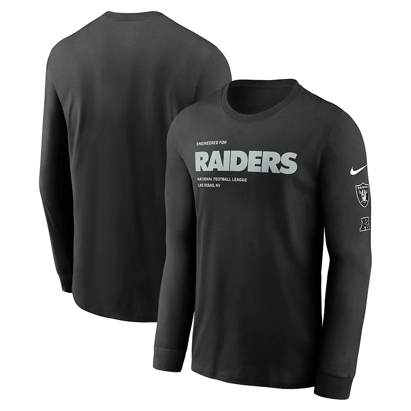 Men's Nike Black Las Vegas Raiders Play to Win Essential Long Sleeve T-Shirt