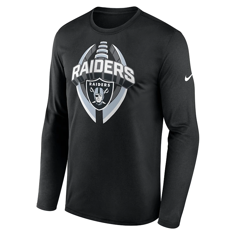 Men's Nike Black Las Vegas Raiders Primetime Legend Icon Performance Long Sleeve T-Shirt