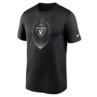 T-shirt Nike Performance Primetime Legend Icon pour homme, noir, Las Vegas Raiders