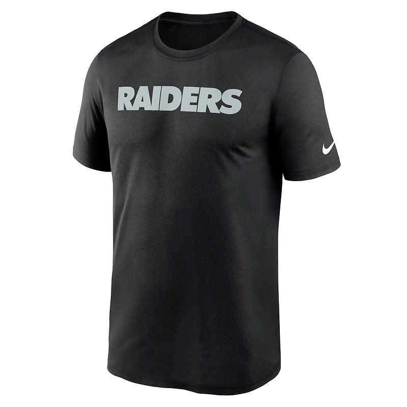 T-shirt Nike Dri-FIT noir pour homme, Las Vegas Raiders, logo Primetime Legend