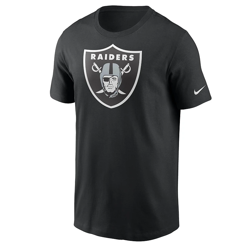 T-shirt essentiel Nike noir pour homme, logo Primetime des Raiders de Las Vegas