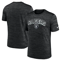 T-shirt Nike Velocity Performance noir pour homme des Las Vegas Raiders