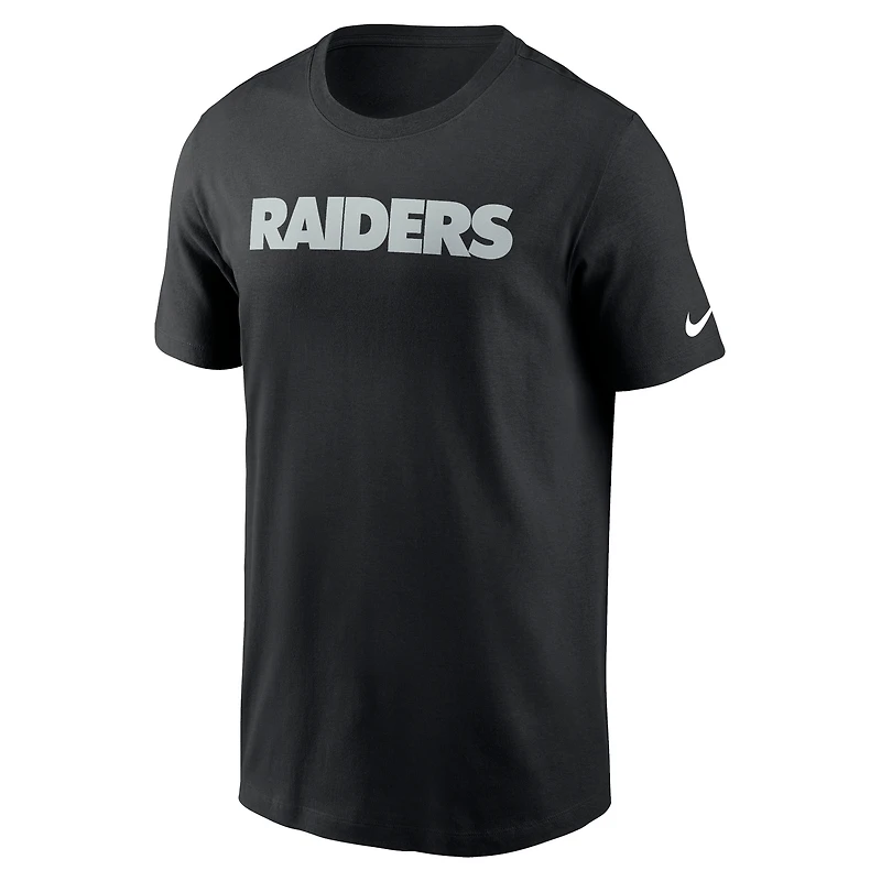 Men's Nike Black Las Vegas Raiders Primetime Wordmark Essential T-Shirt