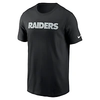 Men's Nike Black Las Vegas Raiders Primetime Wordmark Essential T-Shirt