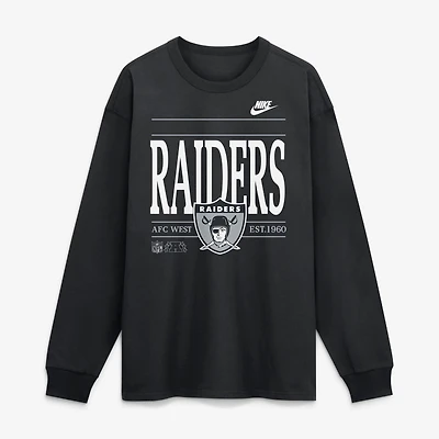 Men's Nike Black Las Vegas Raiders Red Zone Long Sleeve Max 90 T-Shirt
