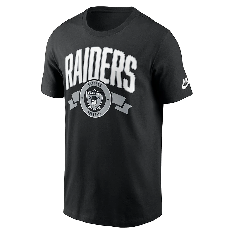 Men's Nike Black Las Vegas Raiders Rewind Front and Back Hit Essential T-Shirt