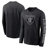 Men's Nike Black Las Vegas Raiders RFLCTV Name and Logo T-Shirt