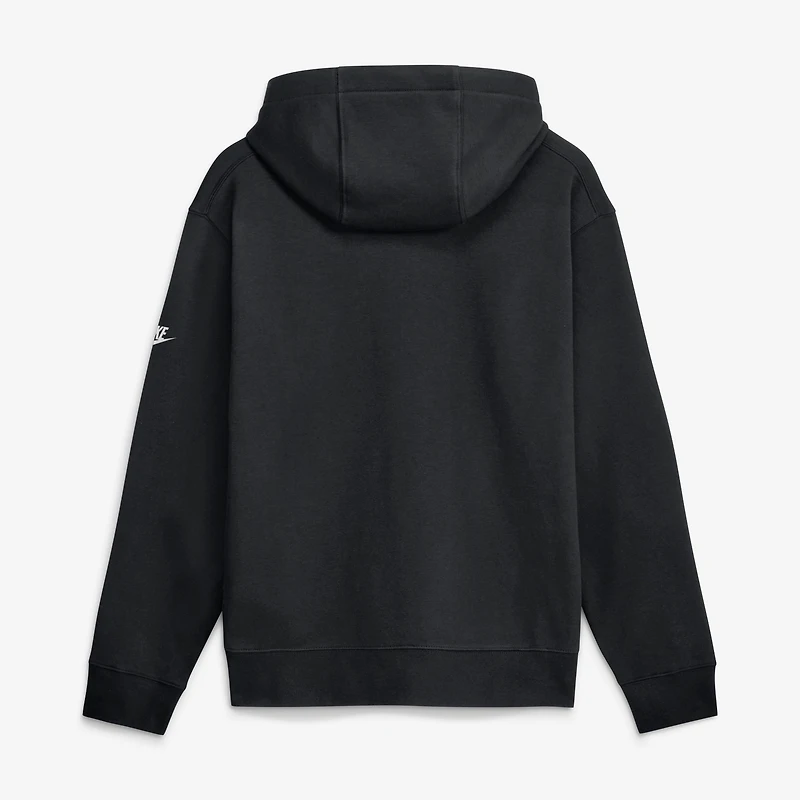 Men's Nike  Black Las Vegas Raiders Short Pass Rewind Club Fleece Hoodie
