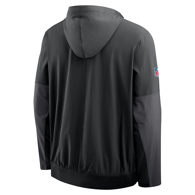 Veste à capuche Nike noire demi-zip pour homme, style anorak Sideline des Las Vegas Raiders