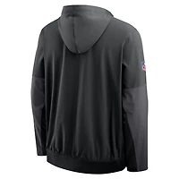 Veste à capuche Nike noire demi-zip pour homme, style anorak Sideline des Las Vegas Raiders