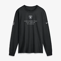 Men's Nike Black Las Vegas Raiders Sideline Bold Arch Star Dri-FIT Long Sleeve T-Shirt