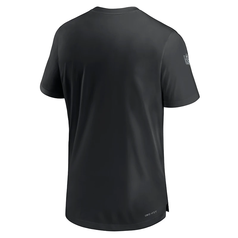 Men's Nike Black Las Vegas Raiders Sideline Coach Performance T-Shirt