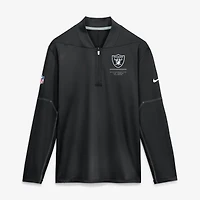 Pull-over Nike Dri-FIT Sideline pour homme, noir, Las Vegas Raiders, demi-zip