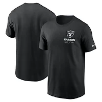 Men's Nike Black Las Vegas Raiders Sideline Infograph Lockup Performance T-Shirt