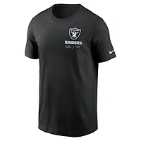 Men's Nike Black Las Vegas Raiders Sideline Infograph Lockup Performance T-Shirt