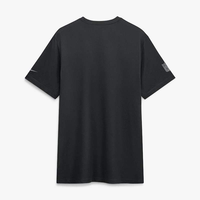 T-shirt Nike Legend Dri-FIT noir pour homme, Las Vegas Raiders, en position de leader.