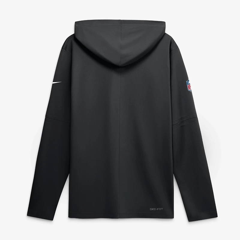 Haut à capuche léger manches longues Nike Dri-FIT pour homme, noir, Las Vegas Raiders Sideline
