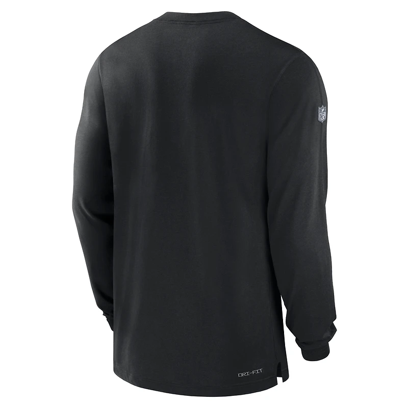 Men's Nike Black Las Vegas Raiders Sideline Performance Long Sleeve T-Shirt