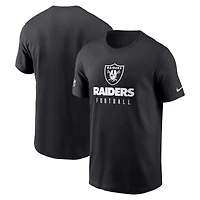 T-shirt Nike Las Vegas Raiders Sideline Performance pour homme - Noir