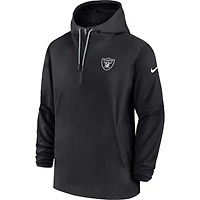 Blouson à glissière quart de joueur Nike Las Vegas Raiders Sideline pour homme, noir