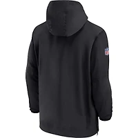 Blouson à glissière quart de joueur Nike Las Vegas Raiders Sideline pour homme, noir