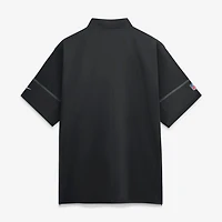Men's Nike Black Las Vegas Raiders Sideline Short Sleeve Quarter-Zip Coaches Jacket