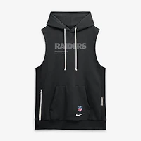 Men's Nike Black Las Vegas Raiders Sideline Standard Issue Dri-FIT Sleeveless Hoodie