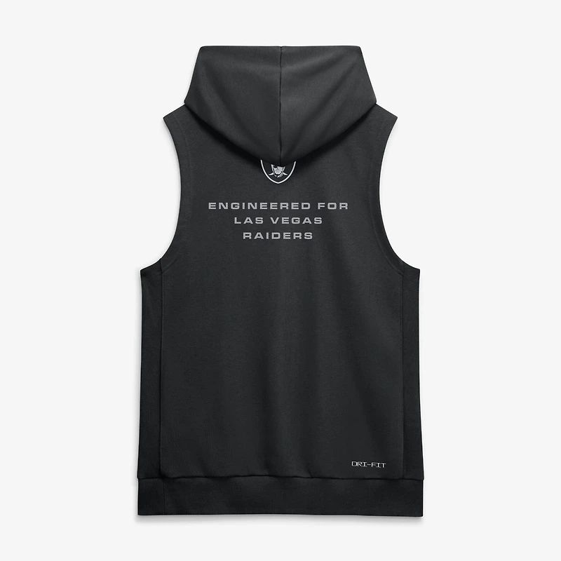 Men's Nike Black Las Vegas Raiders Sideline Standard Issue Dri-FIT Sleeveless Hoodie