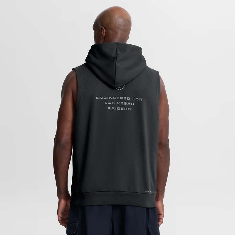 Sweat à capuche sans manches Nike Dri-FIT Sideline Standard Issue noir pour homme