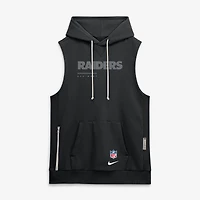 Men's Nike Black Las Vegas Raiders Sideline Standard Issue Dri-FIT Sleeveless Hoodie
