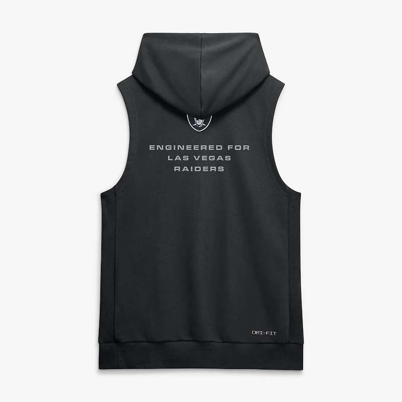 Sweat à capuche sans manches Nike Dri-FIT Sideline Standard Issue noir pour homme