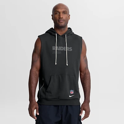 Men's Nike Black Las Vegas Raiders Sideline Standard Issue Dri-FIT Sleeveless Hoodie