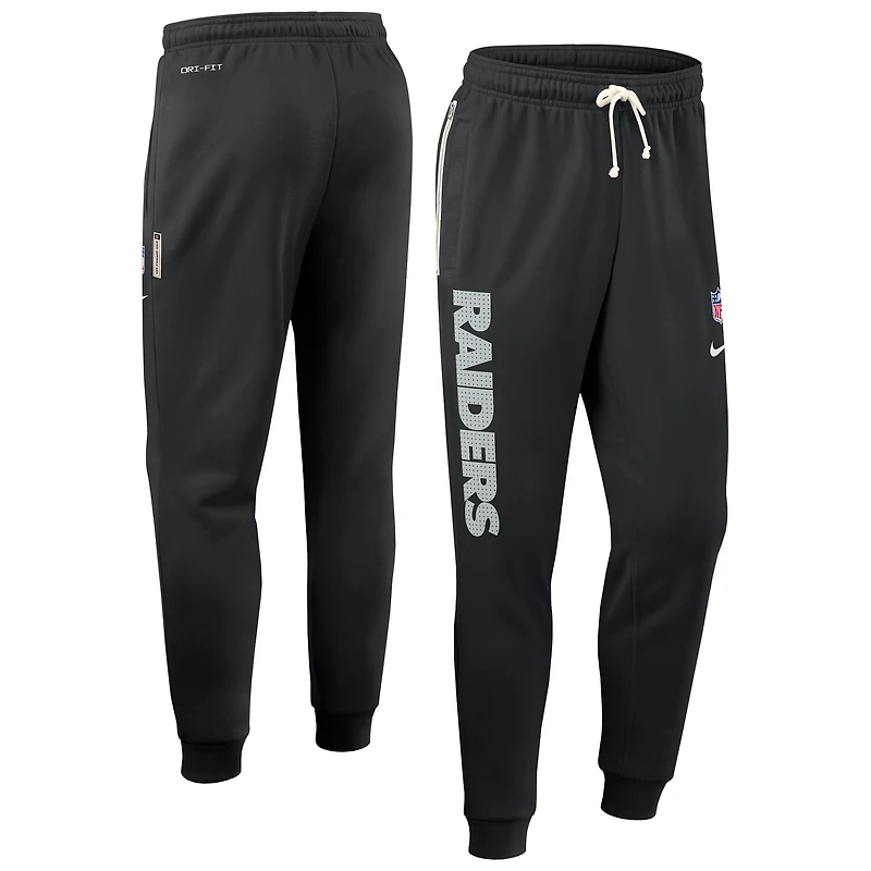 Pantalon fuselé Nike noir pour homme des Las Vegas Raiders, édition standard, Ground Game Dri-FIT