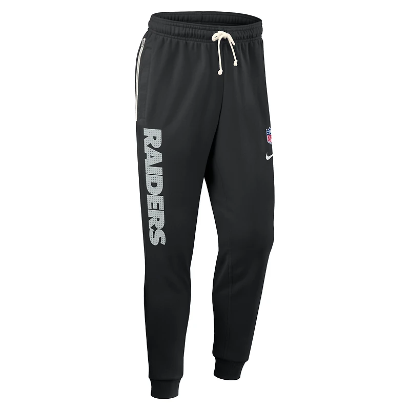 Pantalon fuselé Nike noir pour homme des Las Vegas Raiders, édition standard, Ground Game Dri-FIT