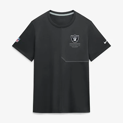 Men's Nike  Black Las Vegas Raiders Sideline UV Dri-FIT Coaches Shirt