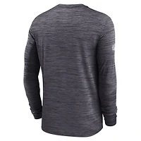 T-shirt Nike noir à manches longues pour homme, Las Vegas Raiders, Sideline Velocity Performance