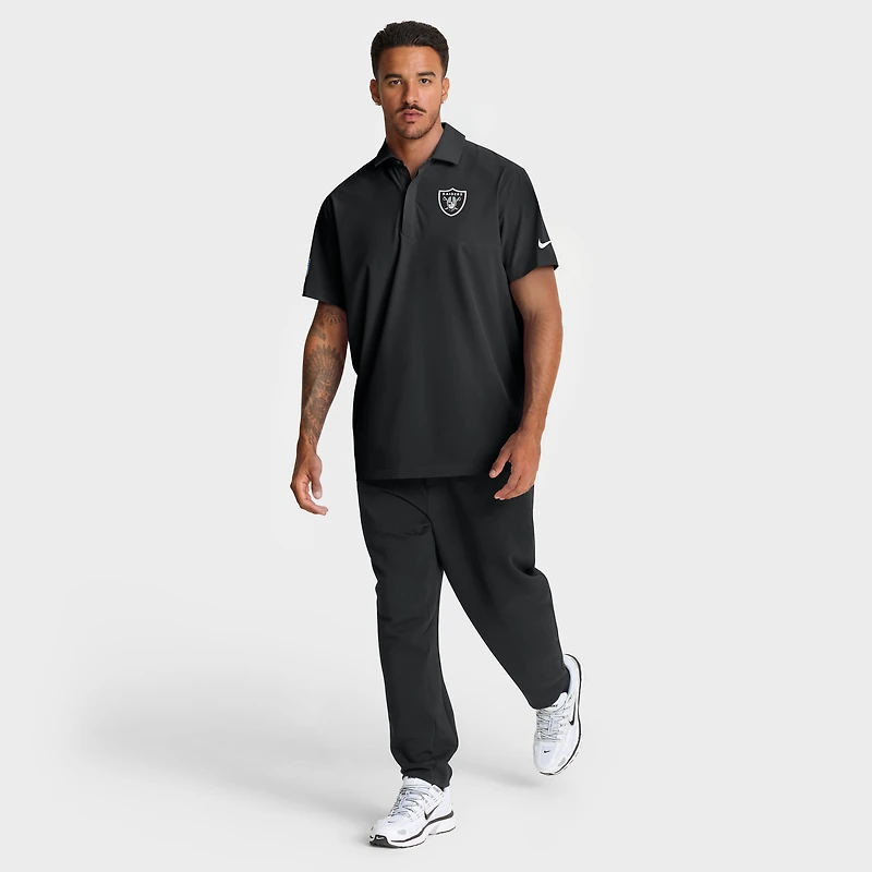 Men's Nike Black Las Vegas Raiders Sideline Woven Dri-FIT Polo